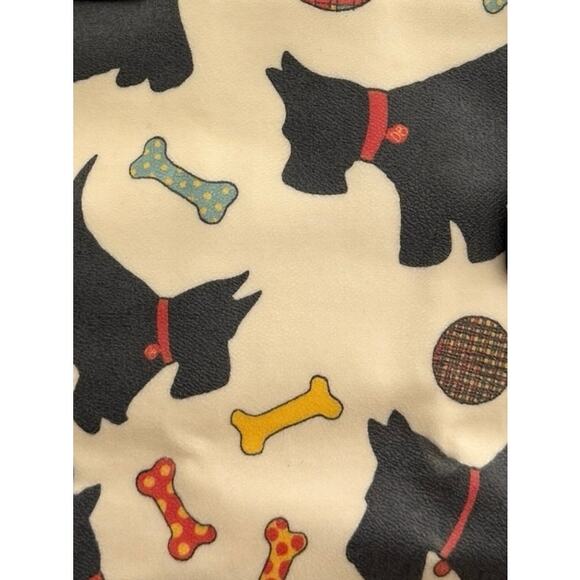 Dooney & Bourke Scottie Dog Tote Bag Coated Canvas Cream Black Red Trim - Picture 6 of 8